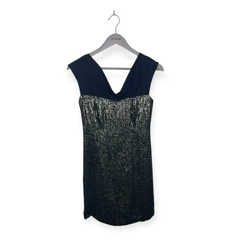 Tory Burch Silk Sequin Sheath Dress Size 0